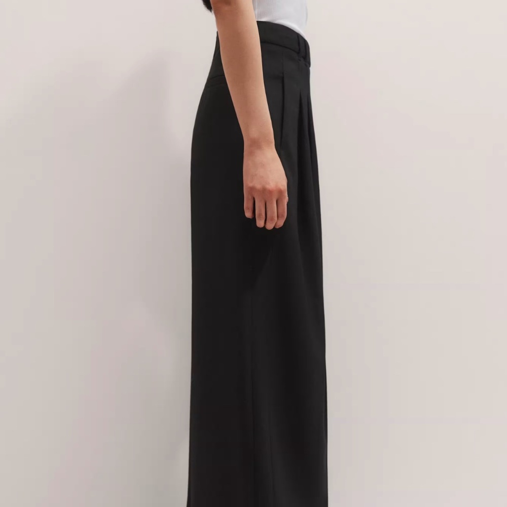 ME+EM, Black, Wide Leg, Wool Blend, Pants, Size 2/4  (Sz 4 alter waist to sz 2) - Picture 4 of 15